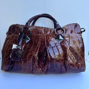 Maxx New York Brown Genuine Leather Handbag Brand New